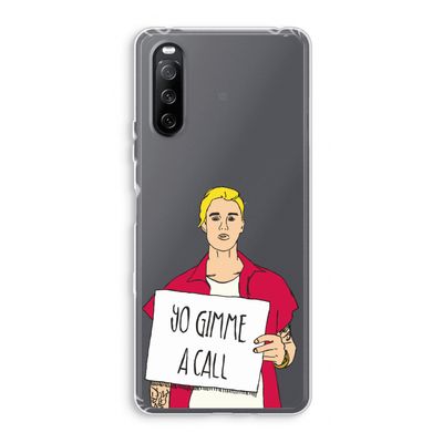 Gimme a call: Sony Xperia 10 III Transparant Hoesje