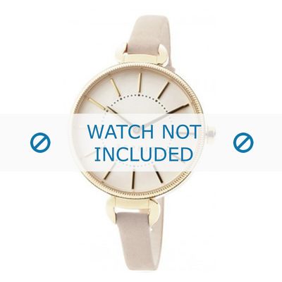 Esprit horlogeband ES108582-001 Leder Cream wit / Beige / Ivoor 8mm
