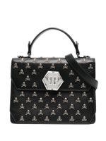 Philipp Plein sac à main Skull Bones en cuir - Noir