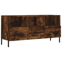 The Living Store TV-meubel - Gerookt eiken - 102 x 36 x 50 cm - Met opbergruimte