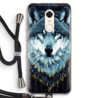Darkness Wolf: Xiaomi Redmi 5 Transparant Hoesje met koord