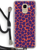 Purple Giraffe: Samsung Galaxy J6 (2018) Transparant Hoesje met koord