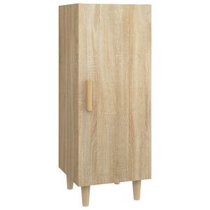 vidaXL Dressoir 34,5x34x90 cm bewerkt hout sonoma eikenkleurig