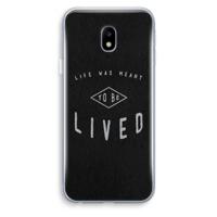 To be lived: Samsung Galaxy J3 (2017) Transparant Hoesje