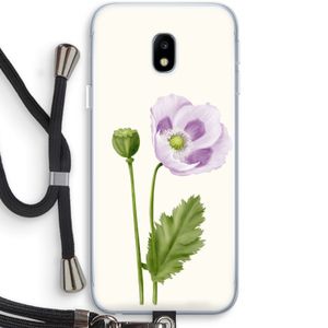Purple poppy: Samsung Galaxy J3 (2017) Transparant Hoesje met koord