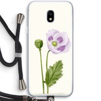 Purple poppy: Samsung Galaxy J3 (2017) Transparant Hoesje met koord