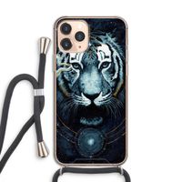 Darkness Tiger: iPhone 11 Pro Transparant Hoesje met koord