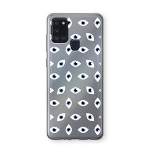 Eyes pattern: Samsung Galaxy A21s Transparant Hoesje