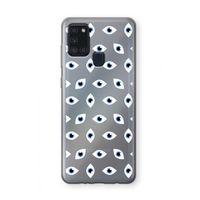 Eyes pattern: Samsung Galaxy A21s Transparant Hoesje