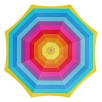 Parasol - regenboog print - D160 cm - UV-bescherming - incl. draagtas - Parasols