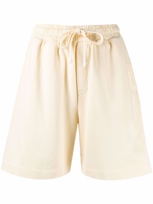 Nanushka short en coton biologique à logo brodé - Tons neutres