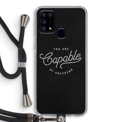 Capable: Samsung Galaxy M31 Transparant Hoesje met koord