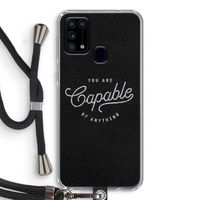 Capable: Samsung Galaxy M31 Transparant Hoesje met koord
