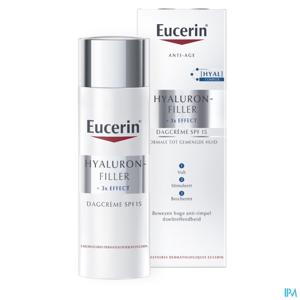 Eucerin Hyaluron-Filler 3x Effect Dagcrème SPF15 Normale Tot Gemengde Huid Anti Age en Rimpels 50ml