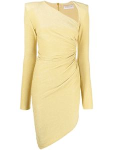 Alexandre Vauthier robe métallisée à design asymétrique - Jaune