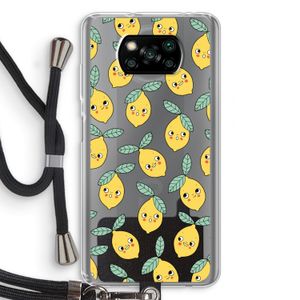 Citroenen: Xiaomi Poco X3 Pro Transparant Hoesje met koord