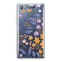 Flowers with blue leaves: Sony Xperia XZ1 Transparant Hoesje - thumbnail