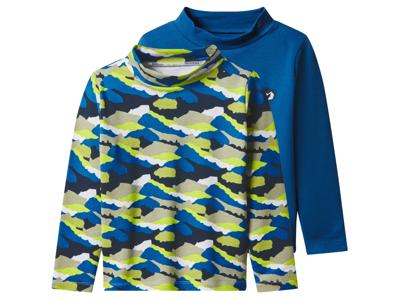 lupilu Set van 2 kinder thermoshirts (Blauw/print, 110/116)