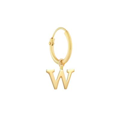 Minimalistische letter oorbel - 14K GOUD - Goud - W