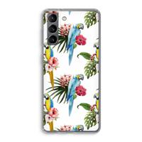 Kleurrijke papegaaien: Samsung Galaxy S21 Transparant Hoesje