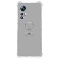 Xiaomi 12 | 12x Stevig Bumper Hoesje Grijs Baby Olifant