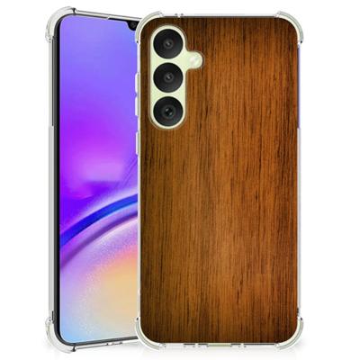 Samsung Galaxy A35 Stevig Telefoonhoesje Donker Hout Samsung Galaxy A35 Stevig Telefoonhoesje Donker Hout