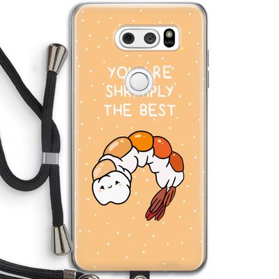 You're Shrimply The Best: LG V30 Transparant Hoesje met koord