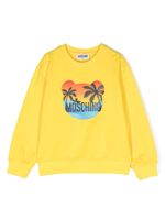 Moschino Kids sweat en coton à logo Teddy Bear - Jaune