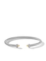 David Yurman bracelet en argent sterling Cable Classic serti de diamants - thumbnail