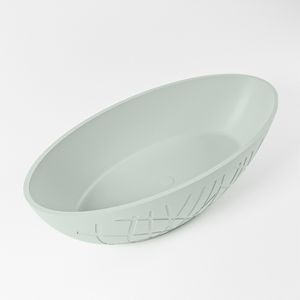 Vrijstaand bad Mondiaz Holm | 180x85 cm | Solid surface | Ovaal | Greey