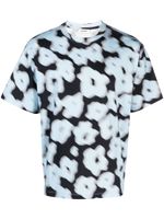 SANDRO Blurry Flowers-print T-shirt - Bleu - thumbnail