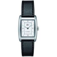 Lacoste horlogeband 2000642 / LC-49-3-14-2242 Leder Zwart 16mm + zwart stiksel