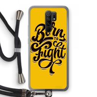 Born to Fight: Xiaomi Redmi 9 Transparant Hoesje met koord