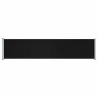 vidaXL Tuinscherm uittrekbaar 140x600 cm zwart - thumbnail