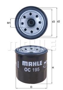 Oliefilter MAHLE, Diameter (mm)65,2mm, u.a. für Mazda, Subaru, Suzuki, KIA, Ford, Nissan, Asia Motors