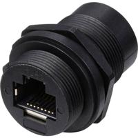 TRU COMPONENTS TC-E13T-FR6-PRB RJ45-bus naar bus voor frontmontage IP67 (met schroefdraad) TC-13543652 Aantal polen (sensoren) 8 Zwart 1 stuk(s)