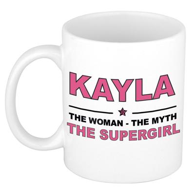 Kayla cadeau mok - Woman Myth Supergirl - naam koffiemok - 300 ml - collega - moederdag Kayla cadeau mok - Woman Myth Supergirl - naam koffiemok - 300 ml - collega - moederdag