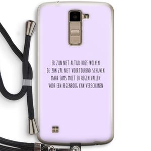 Regenboog: LG K10 (2016) Transparant Hoesje met koord