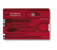 Victorinox SwissCard 0.7100.T Zakgereedschapsset Aantal functies 10 Robijn-rood