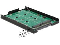Delock 62590 2,5 converter SATA 22-pins > 2 x M.2 met RAID met behuizing