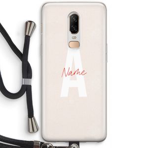 Strawberry Milkshake: OnePlus 6 Transparant Hoesje met koord