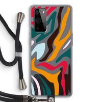 Colored Zebra: OnePlus 9 Pro Transparant Hoesje met koord