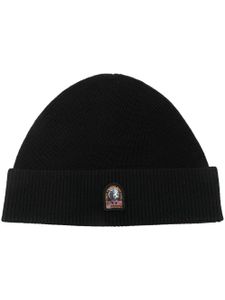 Parajumpers bonnet en maille à patch logo - Noir