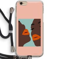 Orange lips: iPhone 6 / 6S Transparant Hoesje met koord
