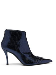 Diesel bottines D-Venus 80 mm en cuir - Bleu