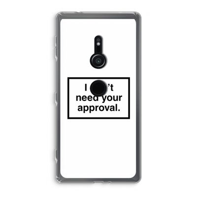 Don't need approval: Sony Xperia XZ2 Transparant Hoesje