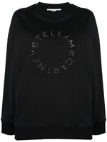 Stella McCartney sweat à logo strassé - Noir