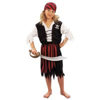 Voordelig piraten kostuum voor meisjes 130-140 (10-12 jaar)  - - thumbnail