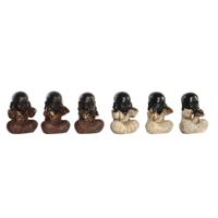 Decoratieve figuren DKD Home Decor Rood Beige Hars Monnik Orientaals (12 x 7,5 x 15,5 cm) (6 Stuks)