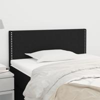 Hoofdbord 80x5x78/88 cm stof zwart - thumbnail